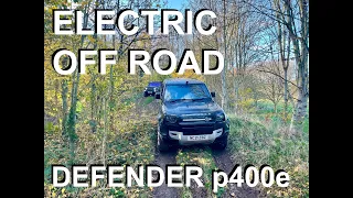 FULLY ELECTRIC OFF-ROADING in the Defender P400e Plug In Hybrid @ Great British Land Rover Show