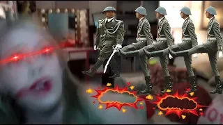 Lipstick girl encounters DDR Parade Earthquake meme