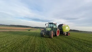 Prasowanie trawy poplonowej 2021 Fendt Favorit 510c & Claas Variant 385Rc