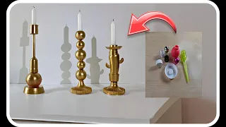 Decorative candlestick - ❌ Secrets of home decor ❌ See what can be made with disposable plastics