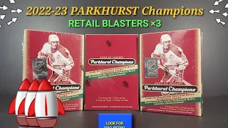 2022-23 UPPER DECK HOCKEY Parkhurst Champions Retail Blaster Box (x3) Break 1951 Retro Blue Minis