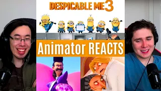 REACTING to * Despicable Me 3* A NEW VILLIAN??!! (First Time Watching) Animator Reacts