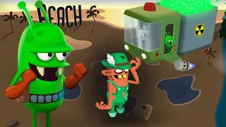 HUNTING ZOMBIES met RADIOACTIVE ZOMBAREY Cartoon game for kids Zombie Catchers #11