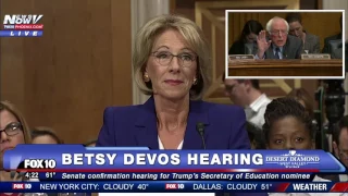 FNN - Bernie Sanders to Betsy DeVos: Would You Be Here If You Weren't A Multi-Billionaire?
