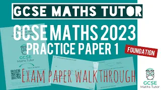 GCSE Maths Predicted Paper 1 Friday 19th May 2023 | Foundation | Exam Walkthrough | Edexcel AQA