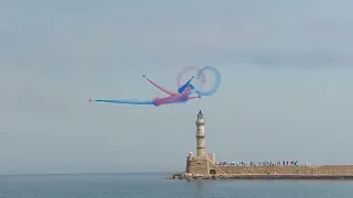 Red Arrows at Chania, Crete, Greece, 21/5/2024 , old harbour