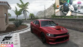 2015 Dodge Charger SRT Hellcat || Forza Horizon 5 || Steering Wheel Gameplay || 4K 60 FPS ||
