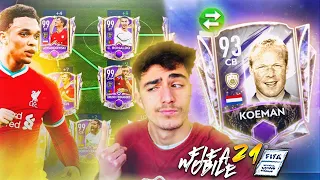 Fifa 21 Mobile #544​​​​ | RITIRIAMO KOEMAN 93 + SBC GULLIT + UPGRADE SQUADRA 127 GEN E 196 INTESA!!