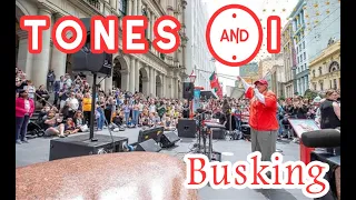 【4K UHD BEAUTIFUL MELBOURNE AUSTRALIA】 TONES AND I Busking in Melbourne City - Dance Monkey