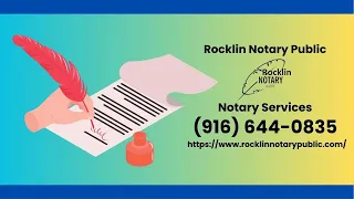 Notary Services in Loomis California - Rocklin Notary Public