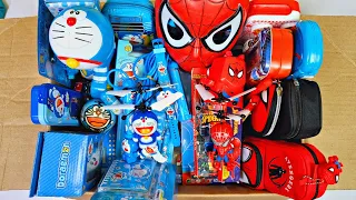 Ultimate doraemon toys vs Spiderman toys collection - helicopter, pencil box, sharpner, eraser, pens