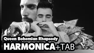 Freddie mercury   Queen Bohemian Rhapsody harmonica cover + WITH TAB