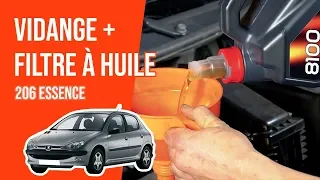 Vidange et changement du filtre à huile PEUGEOT 206 1.4i 🛢