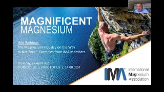 IMA Webinar: The Magnesium Industry on the Way to Net-Zero—Examples from IMA Members - 27 April 2023