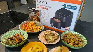 2 repas équilibrés avec desserts au airfryer de chez Cosori!!