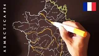 ASMR 1hr Drawing Map of France | Binaural Soft Spoken