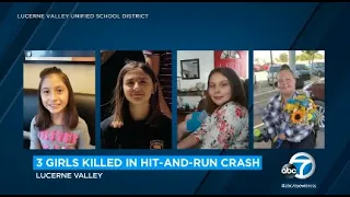 3 girls killed, another critically injured after hit-and-run crash in Lucerne Valley | ABC7