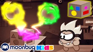 Om Nom - Cut The Rope - LEARN SHAPES | ABC 123 Moonbug Kids | Fun Cartoons | Learning Rhymes