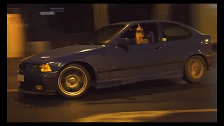 NIGHT STREET DRIFTING WITH 4 BMW E36| GRUZ WORKS