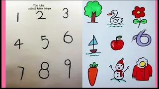 تحويل الأرقام لرسومات سهلة وجميلة | سهلة وبسيطة جربها 😍♥♥Draw by numbers