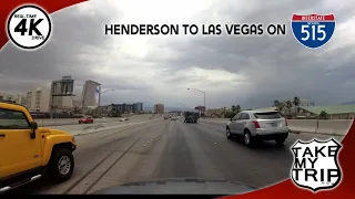 Henderson to Las Vegas on Interstate 515, 4k Drive