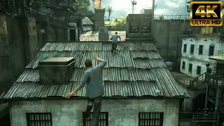 Uncharted 4: A Thief's End Remastered | Escape de la prisión escena | 4K 60FPS PS5 | Español latino