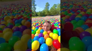 LAKE WITH 1 MILLION BALL PIT BALLS!! #shorts