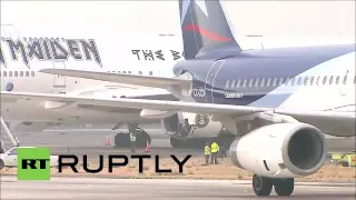 Iron Maidens Plane Damaged in Chile