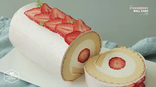 딸기 롤케이크 만들기 : Strawberry Roll Cake Recipe | Cooking tree