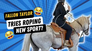 FALLON TRIES TEAM ROPING!