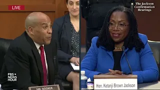 WATCH: Jackson tears up, as Sen. Booker says she’s earned her historic Supreme Court nomination