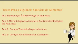 Bases para a vigilância sanitária de alimentos - Aula 2 - Fernanda Mendonça - Tutora Presencial