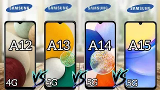 Samsung Galaxy A15 5G Vs Galaxy A14 5G Vs  Galaxy A13 5G Vs Galaxy A12 4G| Full Comparison