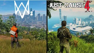 Just Cause 4 VS Watch Dogs 2 -Side By Side Graphics Comparison