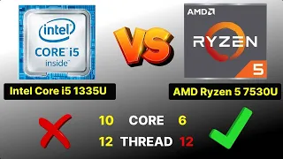 Intel Core i5 1335U vs AMD Ryzen 5 7530U |Processor Comparison | 🔥🔥