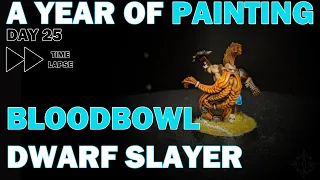 A Year of Painting Day 25: Bloodbowl Dwarf Slayer