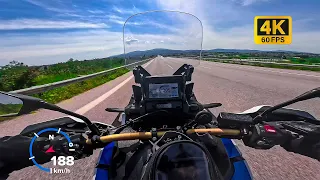 Honda Africa Twin DCT POV Autobahn Top Speed (GPS) ~ Engine Sounds Only