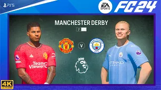 FC 24 - Manchester United Vs Manchester City - Premier League 23/24 | PS5™ [4K60]