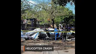 Helicopter carrying PNP chief Archie Gamboa crashes in Laguna