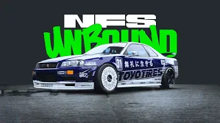 Need for Speed Unbound - 1999 Nissan Skyline GT-R R34 (Drift Build S+) | Customisation & Test Drive