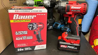 Bauer Brushless Impact Driver Review and Torque Test! Beats Herculess???