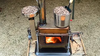 Wood Pellet Combustor - Homemade Wood Stove for Camp M-Stove Project Part-4