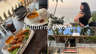 A Chill Day at Palolem beach, South Goa 🛶🌊🏄‍♀️I Sunset at Cabo De Rama I Airbnb Tour🏠 I Goan Food