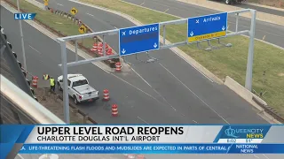 Upper roadway at Charlotte Airport ‘partially’ reopens