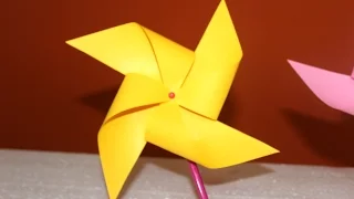 DIY How to make Paper Windmill that Spins || Easy Project for Children