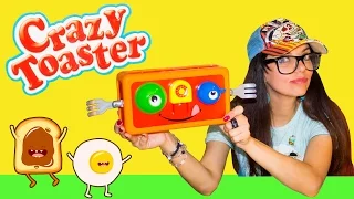 Очень ВЕСЕЛЫЙ ТОСТЕР ★ CRAZY TOASTER ★ Challenge Обзор игрушек - Улетели тосты, как словить???