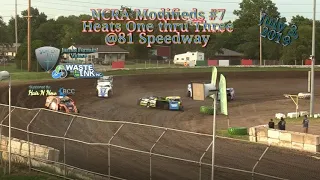 NCRA Modifieds #7, Heats 1-3, 81 Speedway, 07/03/19