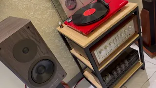 Luxman A3600 Tube PowerAmp And Luxman/Alpine S-007 Bookshelf speakers.