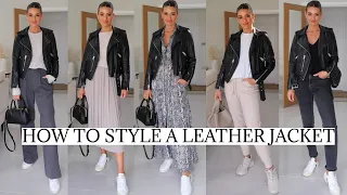 HOW TO STYLE A LEATHER JACKET | 5 WAYS TO WEAR