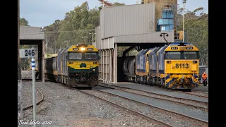 Trackside: The Rare sight of two trains at Dunolly at the same time- 22/9/20